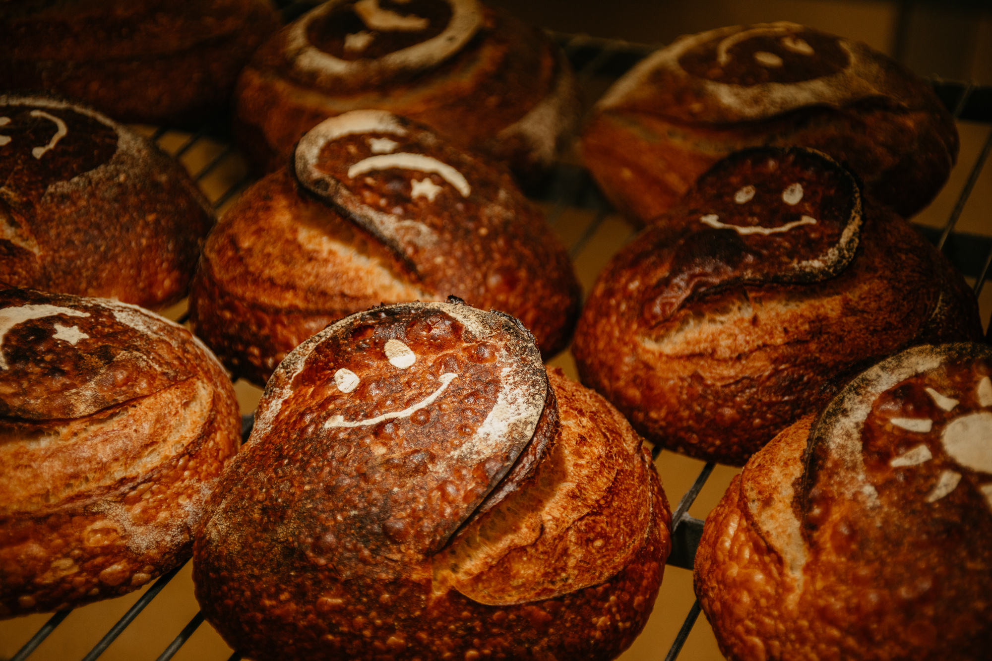 Fresh artisan bread made at Little River Bread Co